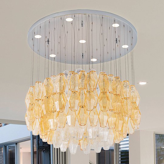 Designer-LED-hänglampa Glace, 80 cm i diameter.