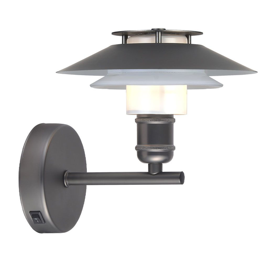 1123 vägglampa (Svart)