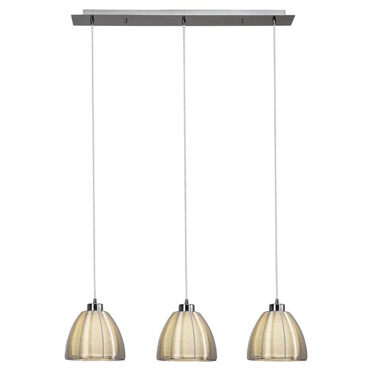 Pendellampa Relax, 3 lampor krom