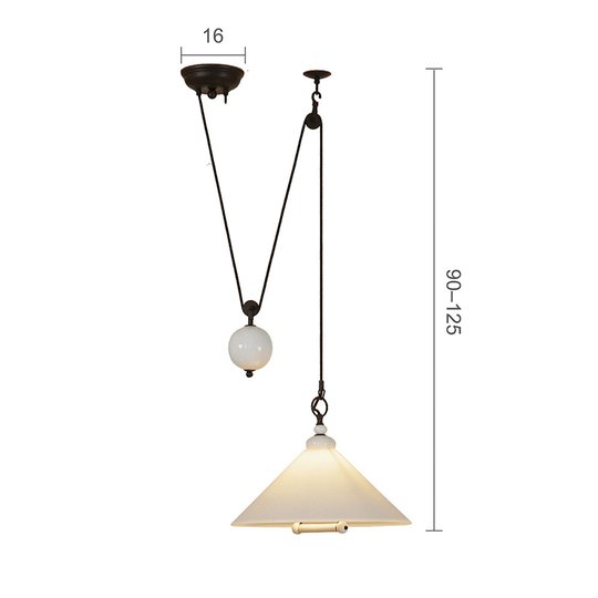 Menzel Provence La Maison pendel skärm opal Ø39 cm