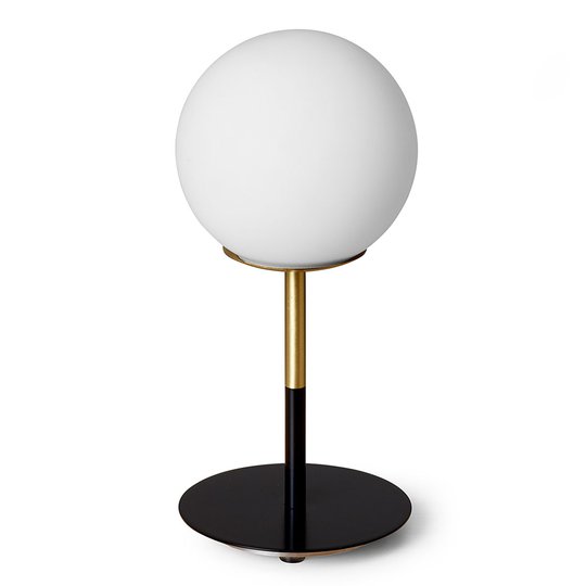 Mässingsbordslampa Jugen med svart fot