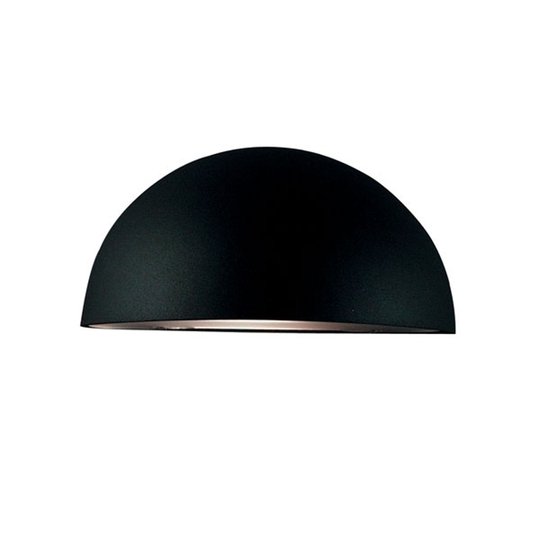 Vägglampa Bergen, halvrund, svart
