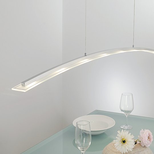 Höjdjusterbar LED-hänglampa Juna, 136 cm