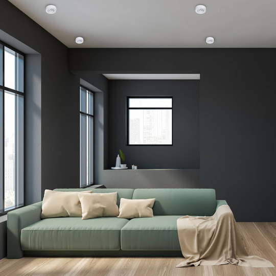 Monteringsbar downlight Nusa, rund vit