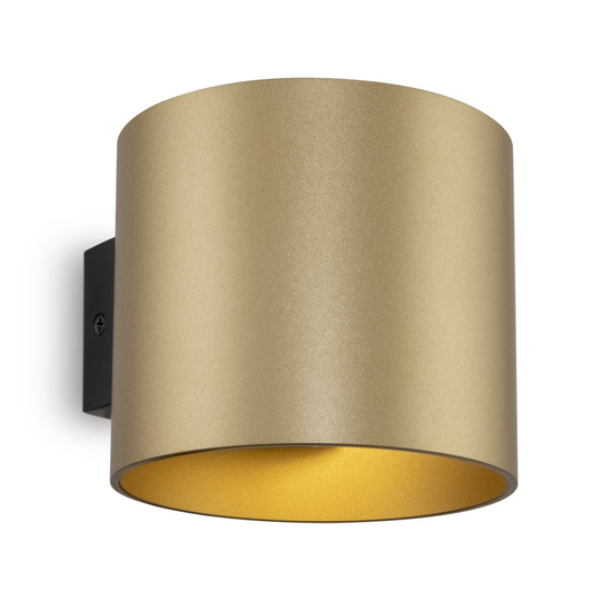 Rond vägglampa (Guld)