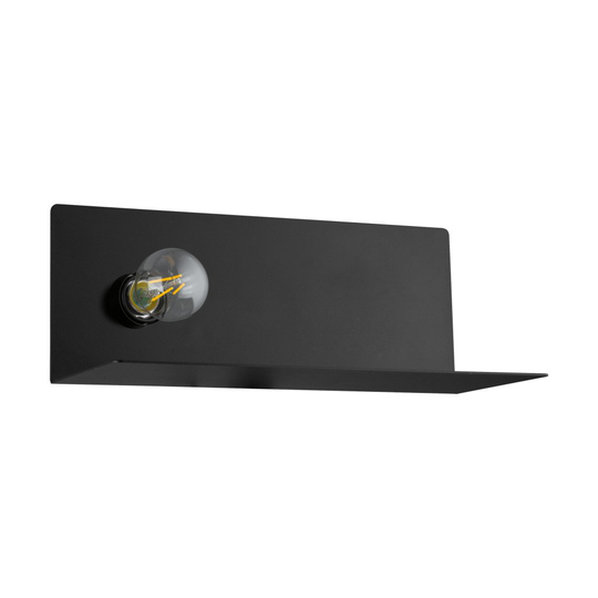 Cigle vägglampa + USB (Svart)