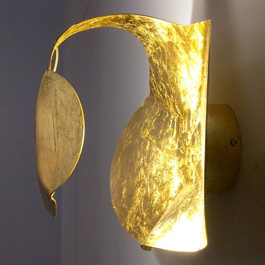 LED-designervägglampa Gi, Gi, 40 cm, guld