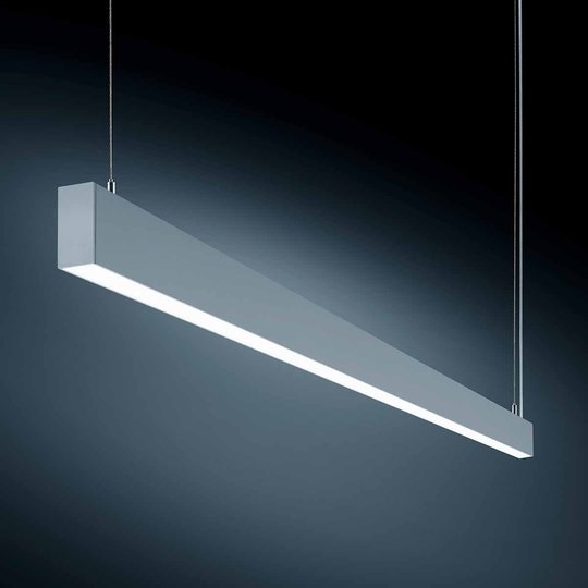 Effektiv LED-hänglampa S55 i silvergrå