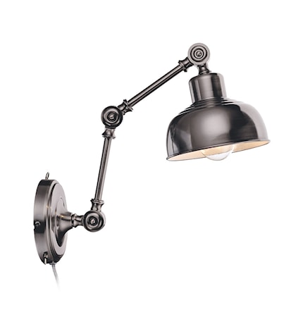 Grimstad Vägglampa Antik/Silver