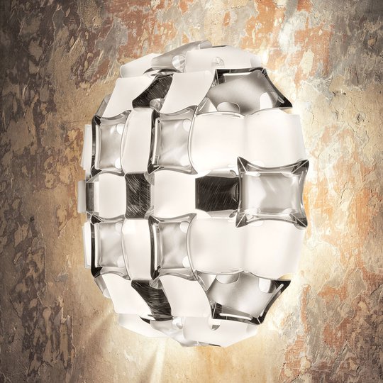 Slamp Mida vägglampa, 32 x 32 cm, platina/vit