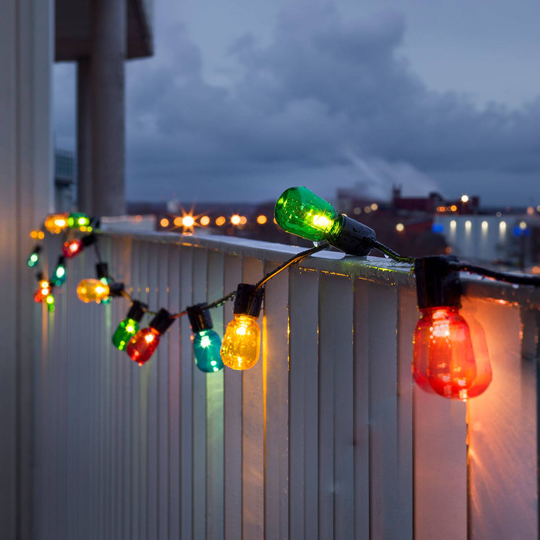 Ljusslinga Biergarten 20 LED-droppar färgade