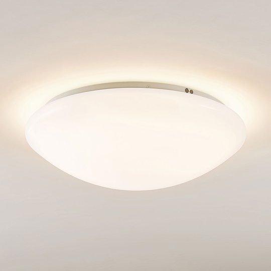 Arcchio Younes LED-taklampa, vit, rund, 35 cm