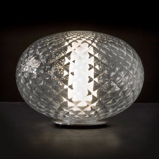Oluce Recuerdo - LED-bordslampa av glas