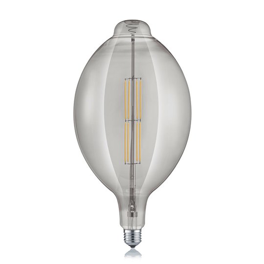 LED-lampa E27 8W 2700K lång rökfärgad