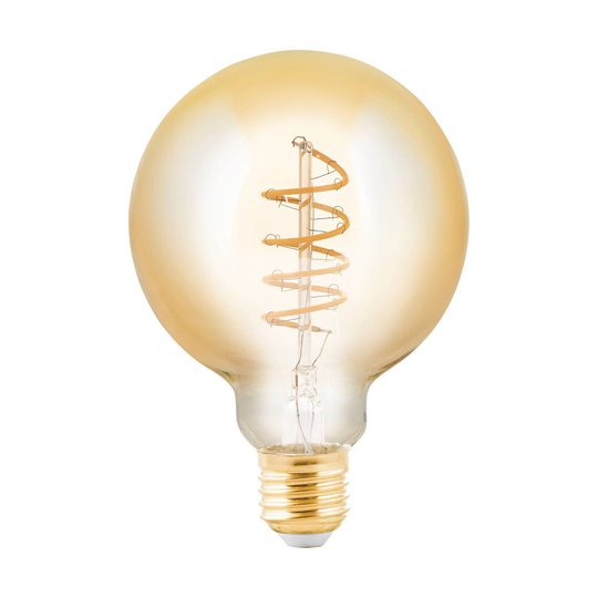 LED-globlampa E27 4 W bärnsten Ø 9,5 cm