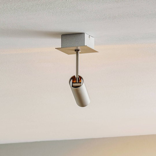 LED-väggspot Tub, matt nickel, 1 lampa