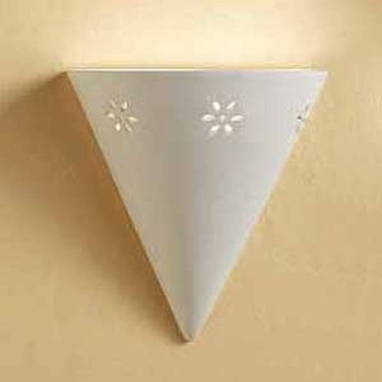 Elegant vägglampa Cono av vit keramik