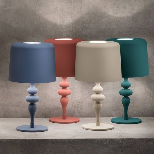 Bordslampa Eva TL1 M, höjd 53 cm oxidröd