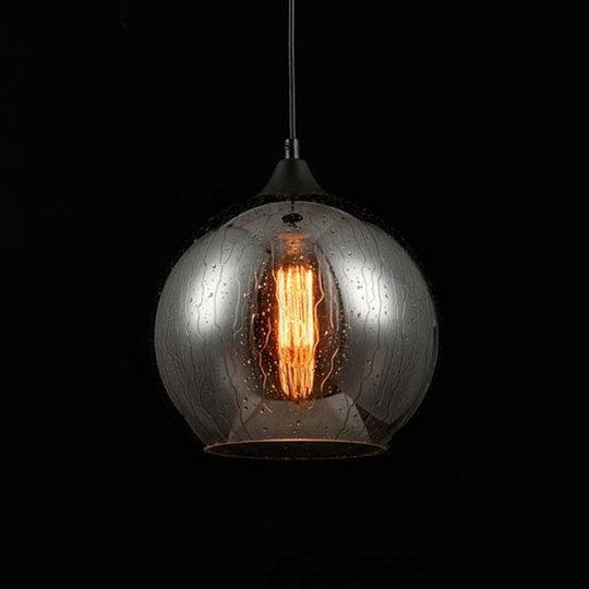 Glaspendellampa Bergen med regneffekt Ø 25 cm
