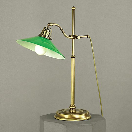 Grön bordslampa VERDINA i patina-utseende