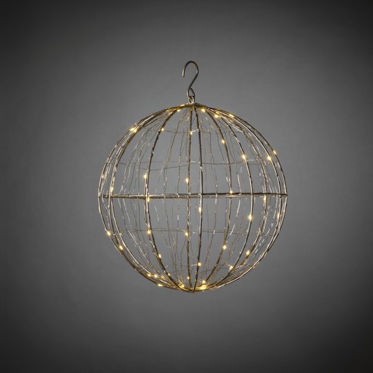 Metallboll 30cm LED (Silver)