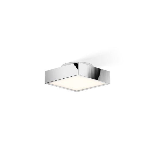 Decor Walther Cut LED-taklampa, krom, 18x18 cm