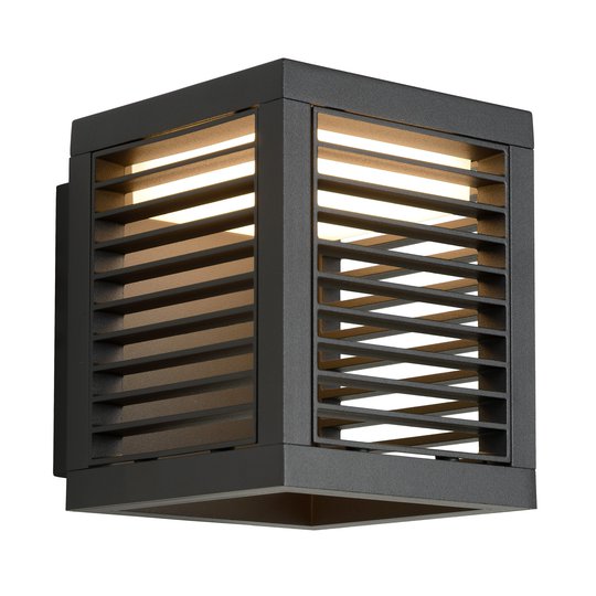 LED-utomhusvägglampa Slits IP54 antracit