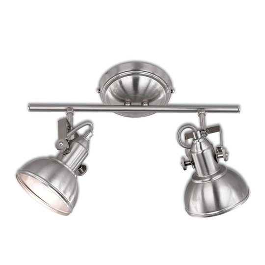 Taklampa Gina, 2 lampor, nickel matt