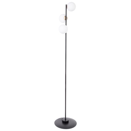Golvlampa Gama 3 i svart med tre glaskulor
