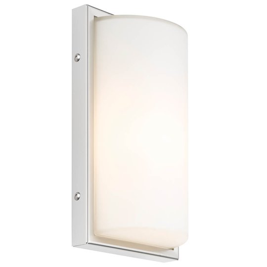 LED-utomhusvägglampa 040 med sensor, vit