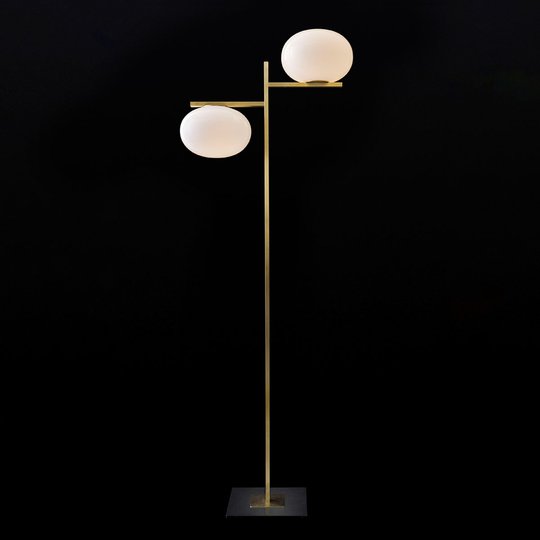 Oluce Alba - golvlampa med dimmer, 2 lampor