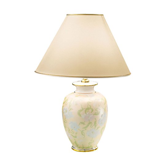Bordslampa Giardino Perla, handmålad, Ø 40 cm