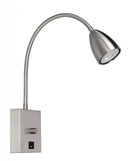 Malmö vägglampa (+USB) (Silver)