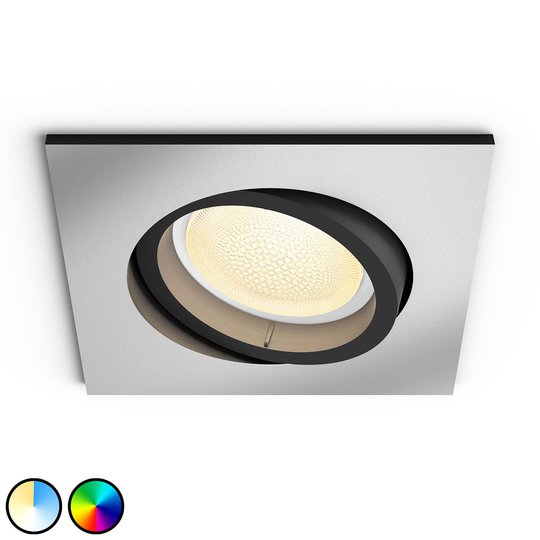 Philips Hue Centura LED-inbyggnadsspot kantig alu
