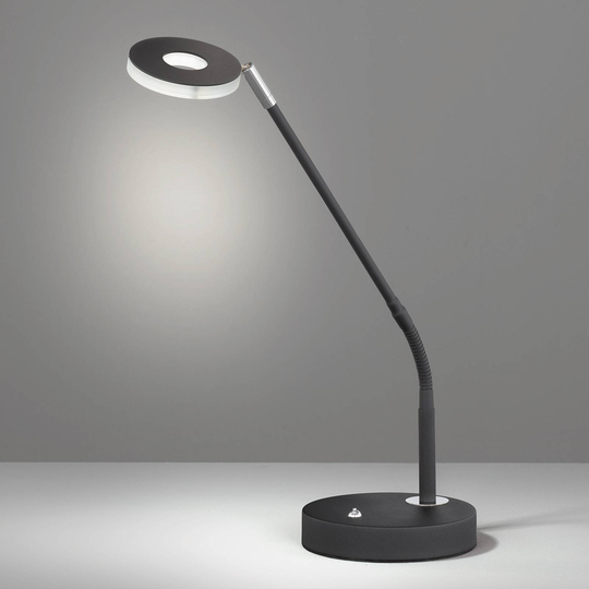 LED-bordslampa Dent, dimbar, CCT, 6 W, svart