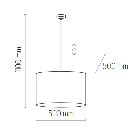 Hänglampa Juta, 1 lampa, Ø 50 cm