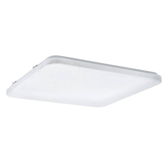 LED-taklampa Frania med kristalleffekt, kantig