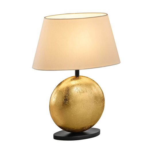 BANKAMP Mali bordslampa, gräddvit/guld, höjd 41 cm