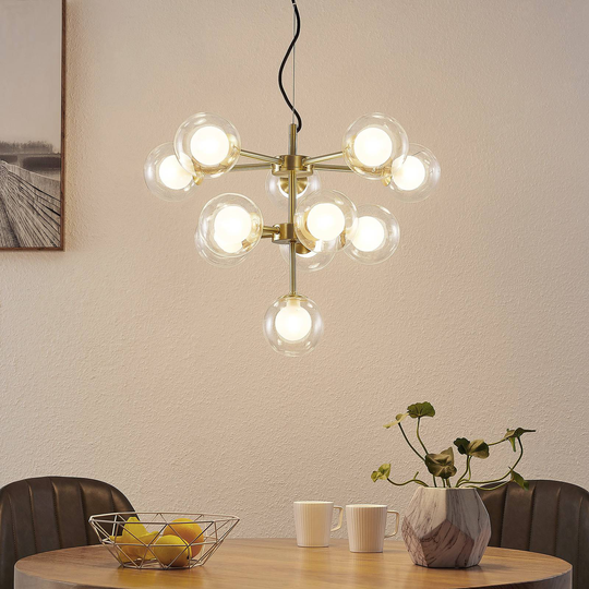 Lindby Joaccin pendellampa, glas, G9, 1 lampa