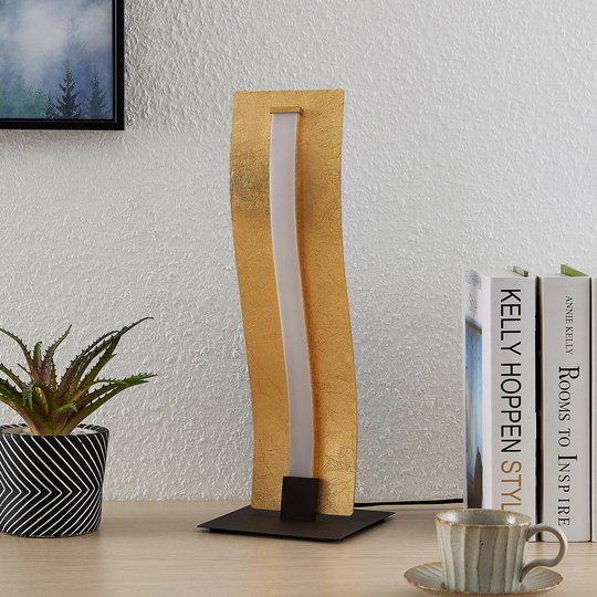 Lindby Larisa LED-bordslampa i vågdesign
