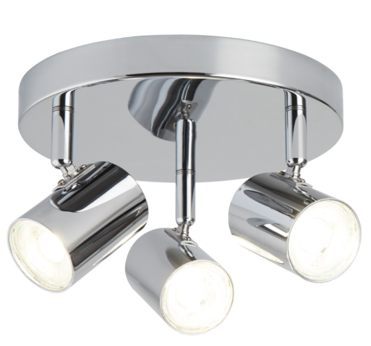Rollo 3-spot LED (Krom)