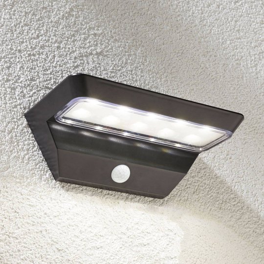 Emilio - solarvägglampa med sensor o LED-lampor