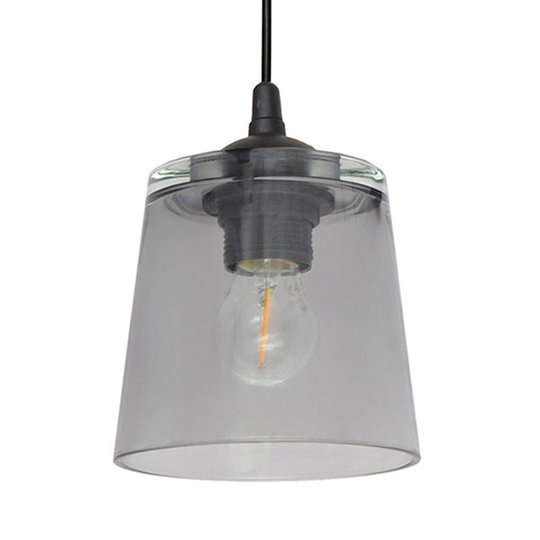Hänglampa Lucea 1 lampa med glasskärm rökgrå
