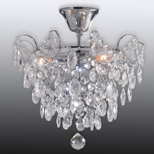 Taklampa Rosendal Ø 36 cm krom