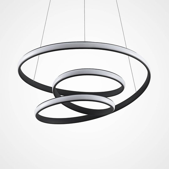 Lucande Sakina LED-hänglampa sandsvart Ø 58 cm