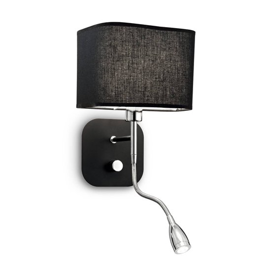 Holiday vägglampa med flexarm-läslampa, svart