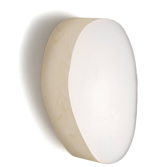 LZF Guijarro Small LED-vägglampa, elfenben