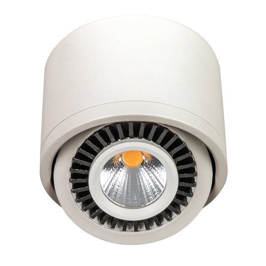 LED-takspotlight vitt, lutbar 90°