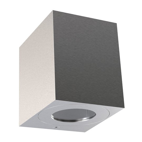 LED-utomhusvägglampa Canto Kubi 2, 10 cm, stål