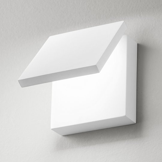 LED-vägglampa Secret, vit